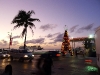 Sunset, cruise ship, ferry dock Cozumel